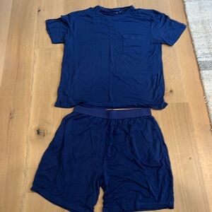 Tasc Performance men’s short sleeve pajama set, blue, large